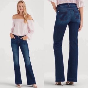 7 For All Mankind Dojo Flare Leg Jeans U115380S NEW Dark Wash Women’s Size 30